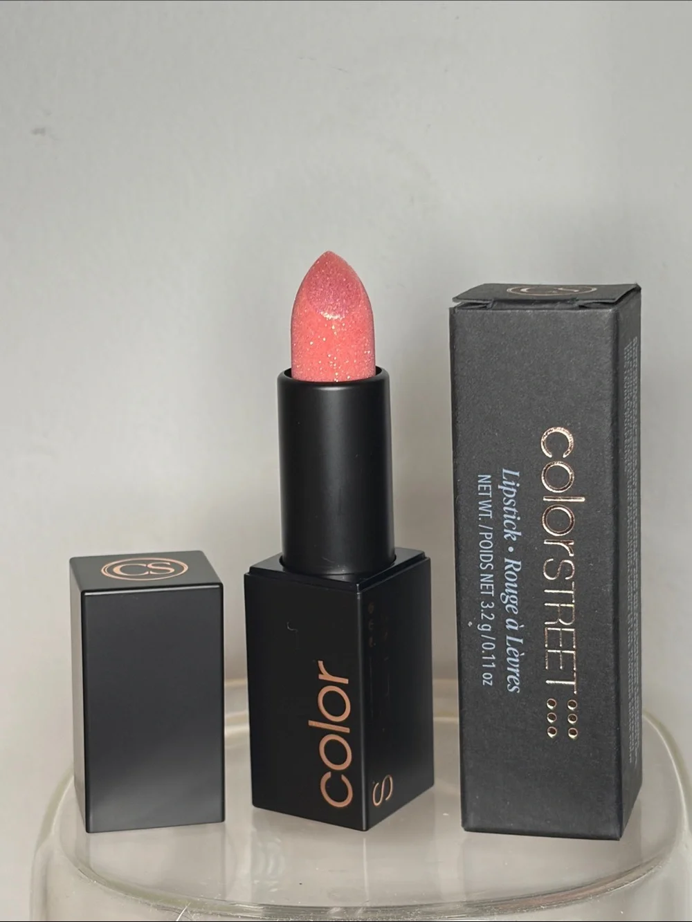 Color Street Pink Sparkle Lipstick in Stardust